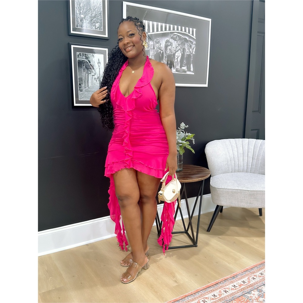 SHEIN Hot Pink Maxi Dress